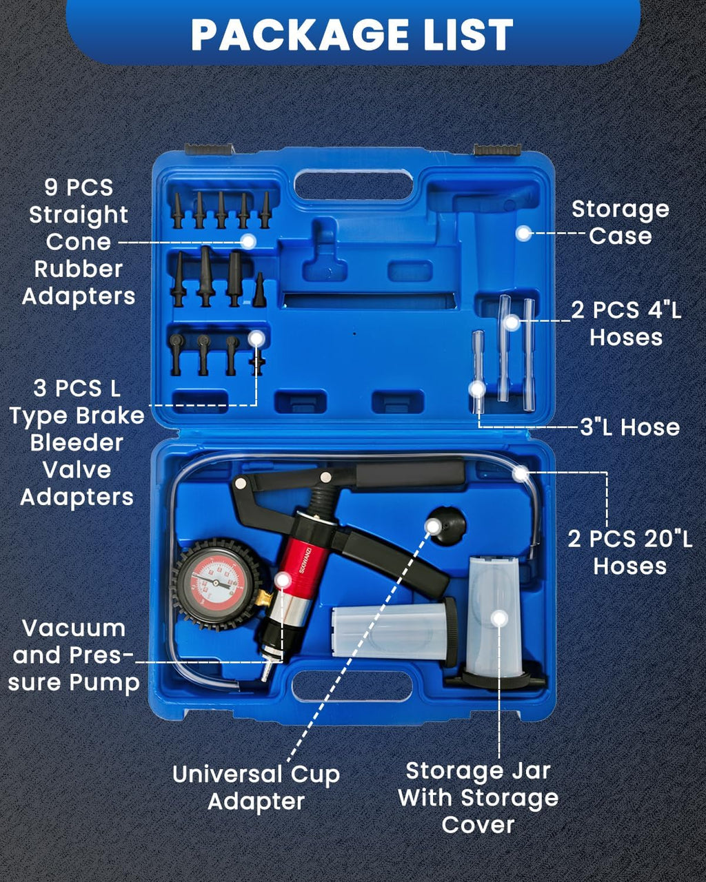 Brake Bleeder Vacuum Pump Kit