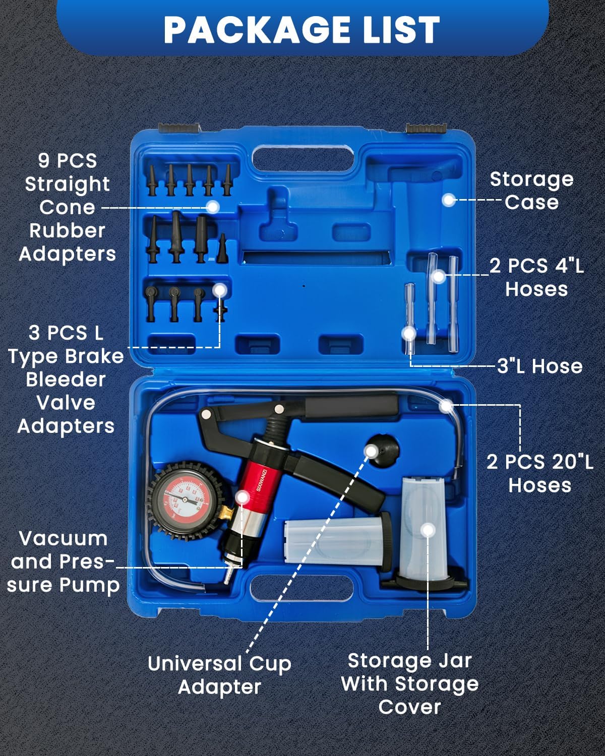 Brake Bleeder Vacuum Pump Kit